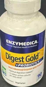 ENZYMEDICA DIGEST GOLD PROBIOTICS ADVANCED ENZYME FORMULA 90 CAPS EXP.06/25+ (O6 - Picture 1 of 3