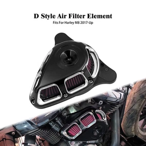Turnable Air Cleaner Filter Red Intake For Harley Low Rider Street Bob 2017-2023 - Picture 1 of 18