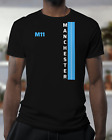 Man City T Shirt - M11 - Etihad Stadium Postcode - Manchester - Organic - Unisex