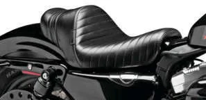 Asiento alerón Le Pera Stubs - Rayas negras motocicleta bicicleta de calle LK-416BLK Foto 1 de 4