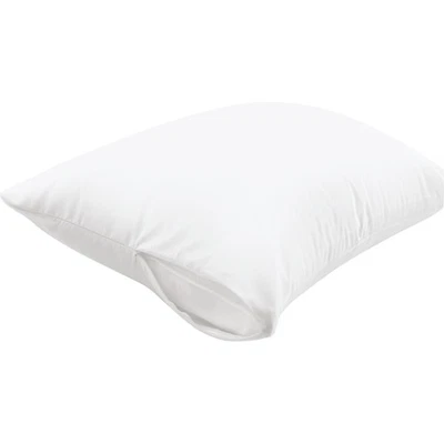 Mainstays Standard/Queen Pillow Protector -2 Pack,Cotton Touch,White with Zipper — 第 1/4 张图片