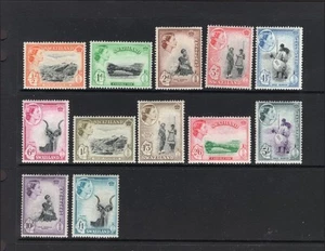 M27896 Swasiland 1956 Satz X12 unmontiert postfrisch Sg 53/64 Kat 120£ - Bild 1 von 1