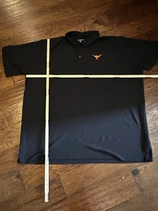 Texas Longhorns Shirt 4XLT Antiqua Mens Football Black Short Sleeve Perfornance - Picture 1 of 3