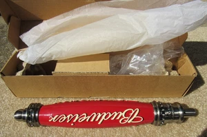Budweiser Bier großer Pub Zapfhahn Griff NEU IM KARTON tolles amerikanisches Lager Signatur - Bild 1 von 11