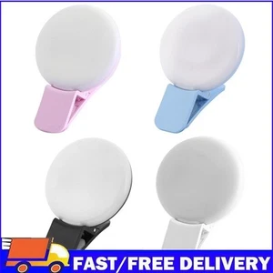 Mini Q Selfie Ring Light Portable Flash LED USB Clip Mobile Phone Fill Lamp - Afbeelding 1 van 21