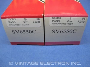 NOS MATCHED PAIR - SV6550C (6550) - SVETLANA - RUSSIA - 2002 (PLATINUM MATCHED) - Picture 1 of 7