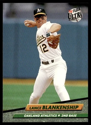 1992 Ultra Lance Blankenship Oakland Athletics #418 - Image 1 of 2