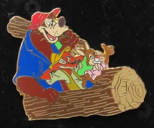 Disney Pin Splash Mountain 2003 Brer Bear Fox Rabbit Riding Log Flume Ride - Picture 1 of 2