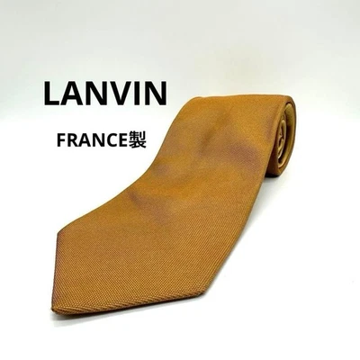 LANVIN Silk Necktie France Made Elegant Classic Business Style Used - Image 1 of 4