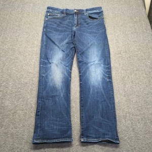 American Eagle Jeans Herren 34x30 Blau Relaxed Straight Schnurrhaare Verwaschen Freizeit - Bild 1 von 16