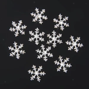 10pcs 14mm Crystal SnowFlake Buttons compatible with - Picture 1 of 6