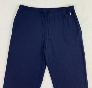 Polo Ralph Lauren Pajama Pants XL Waffle Knit PJ Navy Blue - Picture 1 of 10