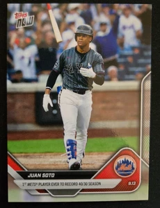 2025 MLB Topps NOW Card 705 Juan Soto 40/30 Season NY Mets - Picture 1 of 2