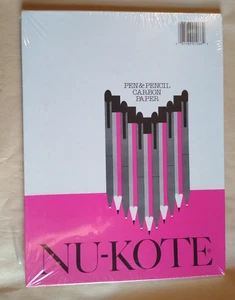 Nu-Kote Pen & Pencil Black Carbon Paper 100 Sheets 8-1/2” X 11-1/2” New - Picture 1 of 6