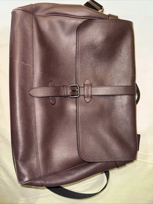 Must See - тренер коричневый кожаный бизнес сумка - 8 отсеков - компьютер сумка - Изображение 1 из 4