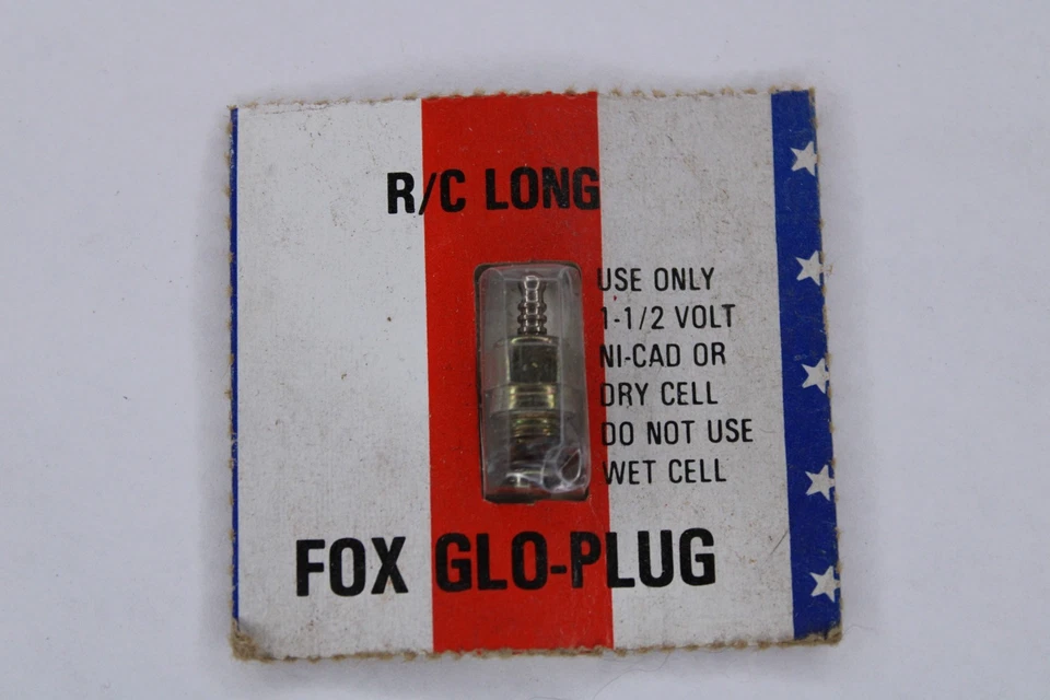 Original vintage Fox R/C Long glow plug, new old stock. Designed for .19–.60 siz - Image 1 of 2