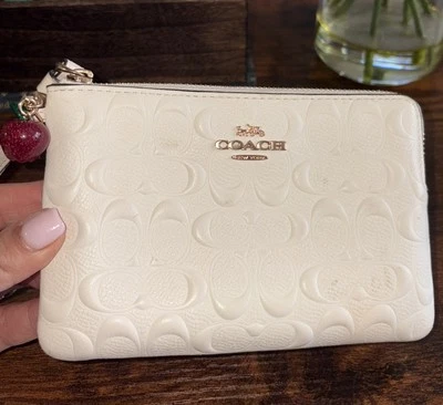 Coach Off White Double Zip Wristlet Wallet - Image 1 of 4