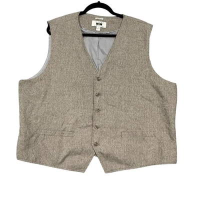 Joseph Abboud Vest Mens 3XL Beige Classic Fit Dress Waistcoat Button Front Lined - Image 1 of 4
