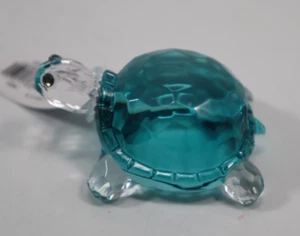 4LD Turquoise blue COASTAL TURTLE CRYSTAL EXPRESSIONS Figurine Ganz acry-1020 - Picture 1 of 11