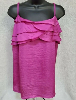 Camisa blusa top Apostrophe para mujer talla M mediana rosa púrpura Foto 1 de 4