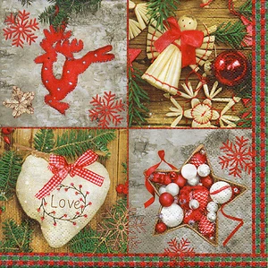4 servilletas con motivo servilletas servilletas Tovaglioli Navidad mezcla de Navidad (961) - Imagen 1 de 1
