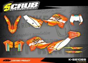 KTM Dekor EXC 125 200 250 300 400 450 530R 2008 2009 2010 2011 Aufkleber SCRUB - Bild 1 von 15