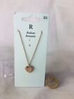 Necklace R Initial Glitzy Bling New Some Packaging damage see details RRP £5
