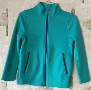 Spyder Teal Cable Core Sweater Knit Fleece Full Zip Jacket Girls M(10/12) - Picture 1 of 12