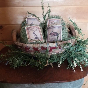 Primitive Farmhouse Prairie Grass Bowl Filler Easter Basket Rabbit &co. - Picture 1 of 3