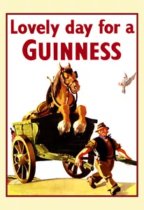Guinness Poster, Lovely Day for a Guinness, Horse - Picture 1 of 5
