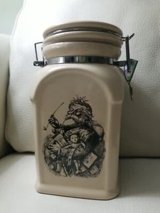2003 California Pantry Classic Ceramics Jar With Locking Lid, Santa, 8 In Tall  - Picture 1 of 7