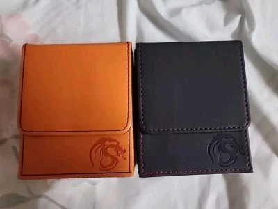 Lote de 2 BCW Naranja y Negro Cubierta Estuche LX Soporte Imán Caja de Almacenamiento Foto 1 de 3