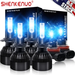 For Hyundai Sonata 2011 2012 2013 2014 LED Headlight Bulbs + Fog Lamp 8000K Kit - Picture 1 of 10