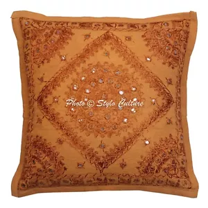 Funda de almohada bohemia bordada para decoración del hogar 16 x 16 pulgadas - Imagen 1 de 6