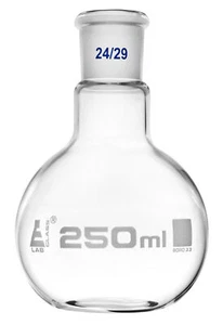 Eisco Labs 250ml Flat Bottom Boiling Flask with 24/29 Joint - Borosilicate Glass - Picture 1 of 1