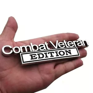 Combat Veteran Edition emblema insignia guardabarros calcomanía coche camión para exhibición patriótica - Imagen 1 de 8