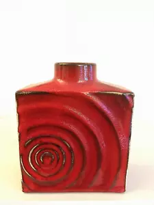 Westdeutsche rote Keramik Carl Zalloni Design Vase - Bild 1 von 6