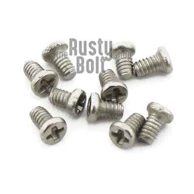 THE RUSTY BOLT SHOP M1.2 x 2mm, Phillips Pan Head Screws, A2 304 18-8, Stainless Steel