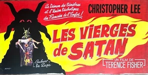Filmplakat DIE JUNGFRAUEN SATANS 90x45cm Christopher Lee THE DEVIL RIDES OUT - Bild 1 von 1