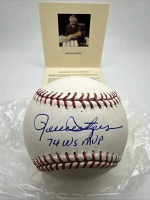 Rollie Fingers signed baseball 74 WS MVP Onyx Authentic - Image 1 of 3