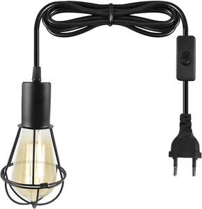 Vintage Hängelampe mit Stecker: Vintage Pendelleuchte mit Kabel 3,5M, E27 Retro - Bild 1 von 7