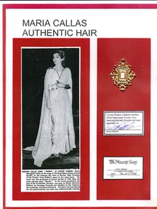 Maria Callas Hair   Louis Mushro COA - Picture 1 of 7