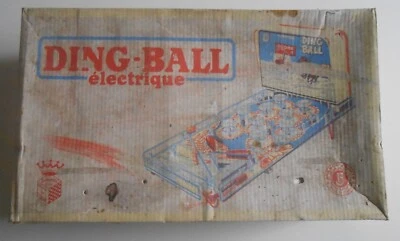 ANCIEN FLIPPER DING BALL FJ FRANCE JOUET + BOITE WESTERN COW BOY - Photo 1/4