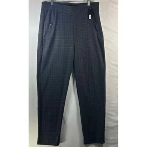 Plus Dark Gray Plaid Trousers Straight Leg Business Casual Pants Womens 3X - Picture 1 of 6