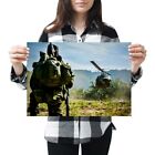 A3 - Bell Iroquois Huey Helicopter Jungle Army Poster 42X29.7Cm280gsm #44262