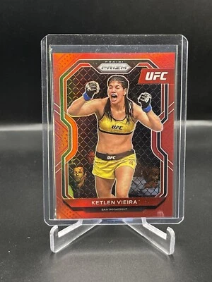 2021 Panini Prizm UFC KETLEN VIEIRA Red Prizm /275 Card #85 - Image 1 of 2
