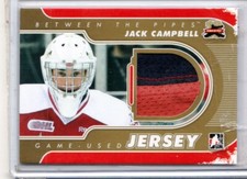 2011-12 ITG Between the Pipes Game-Used Gold Jersey /10 Jack Campbell #M-33 SEAM
