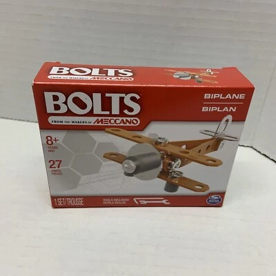 Erector by, Meccano - BIPLANE Metal Model Building Kit Boy Toy Arts/Crafts FUN - Image 1 of 2