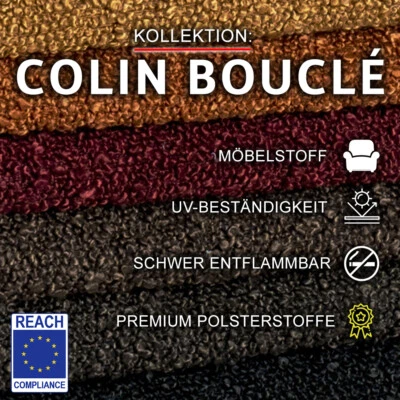 Colin Bouclé Schwer Entflammbar Polsterstoff Frottier-Velours mit Effektgarn  - Bild 1 von 4