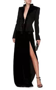 Zuhair Murad Very Chic Velvet & Crepe Blazer. - Picture 1 of 7